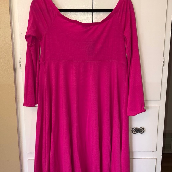NWT BRIGHT PINK JERSEY SKATER MINI DRESS Sz 10/00 - Picture 8 of 9